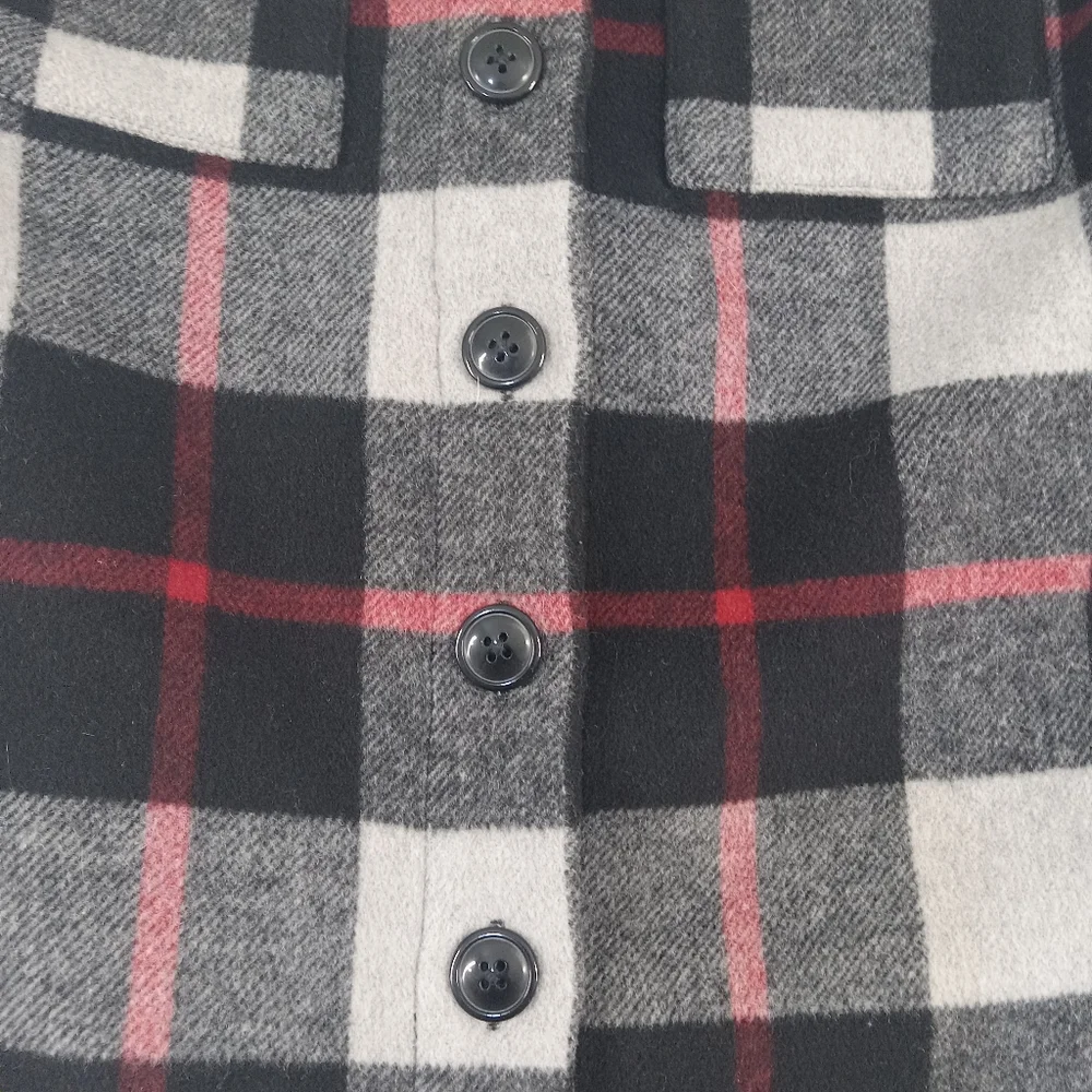 GAP Kids Black and White Plaid  Flannel Shirt Size XS. Kids 4-5 Years - Picture 4 of 14